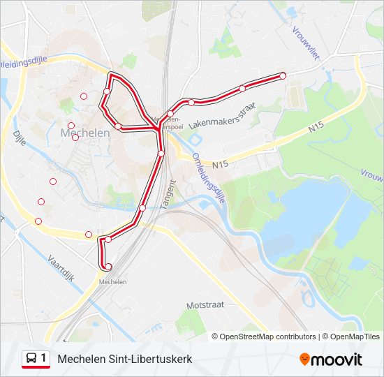 1 Bus Line Map