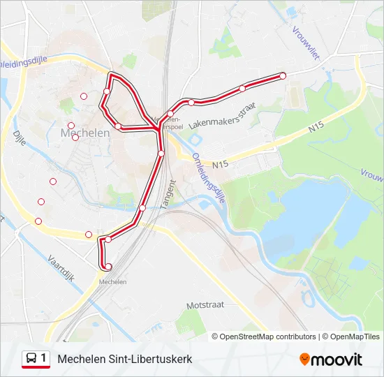 1 Bus Line Map