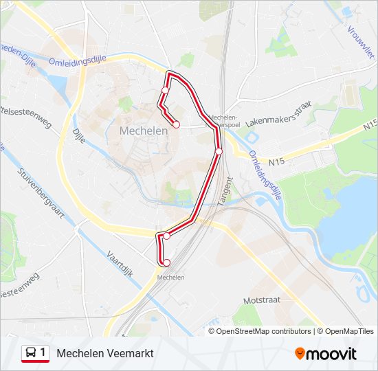 1 Bus Line Map