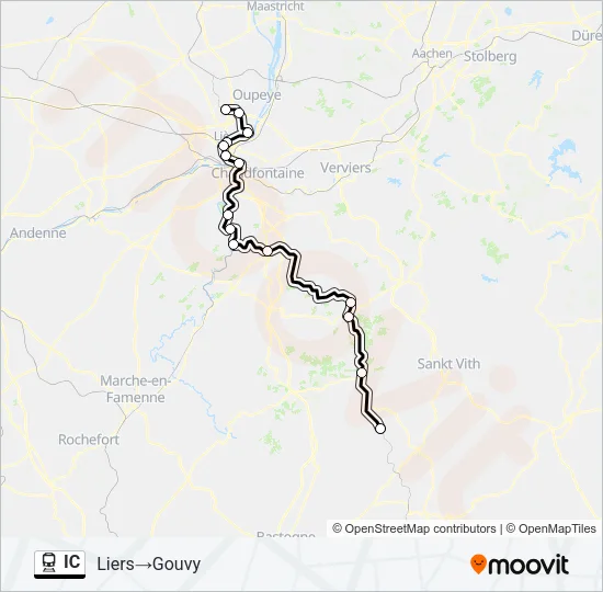 IC Train Line Map