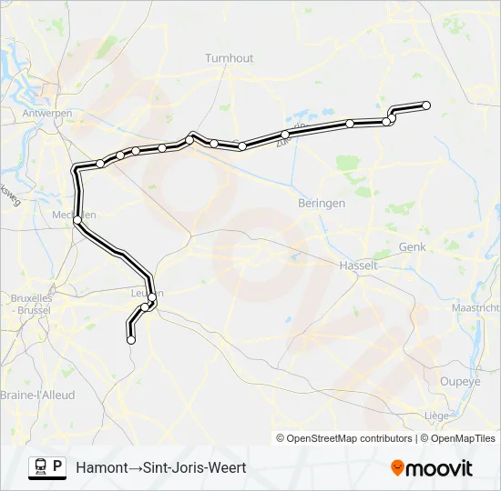 P Train Line Map