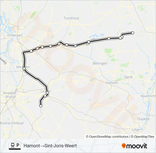 P Train Line Map