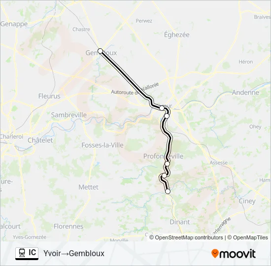 IC Train Line Map
