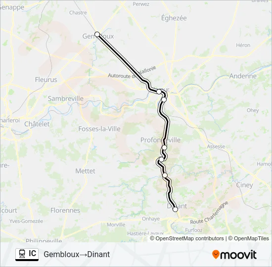 IC Train Line Map