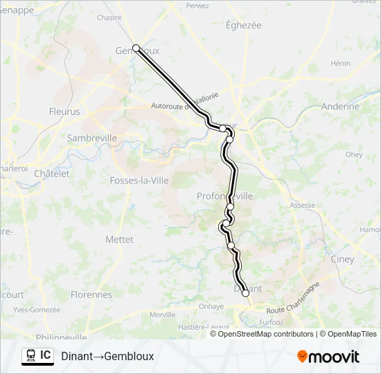 IC Train Line Map