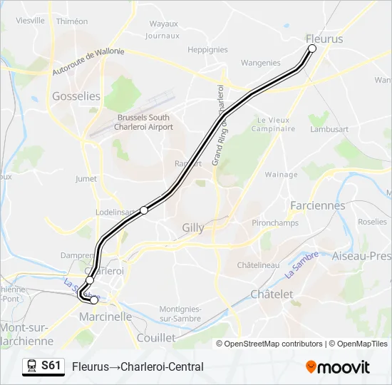 S61 Train Line Map