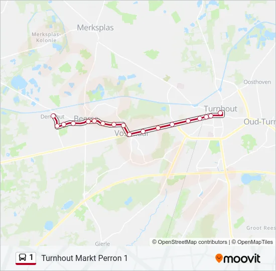 1 Bus Line Map