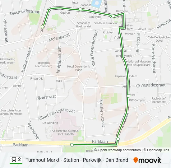 2 Bus Line Map