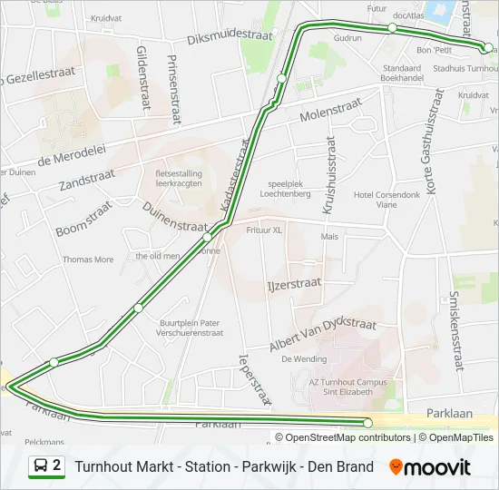 2 Bus Line Map