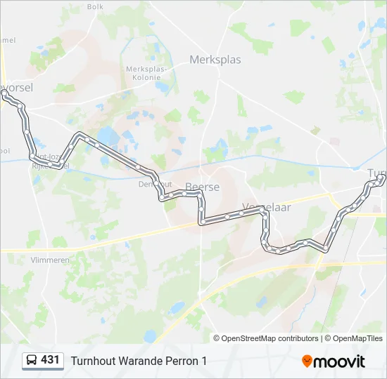 431 Bus Line Map