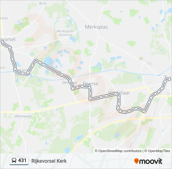 431 Bus Line Map