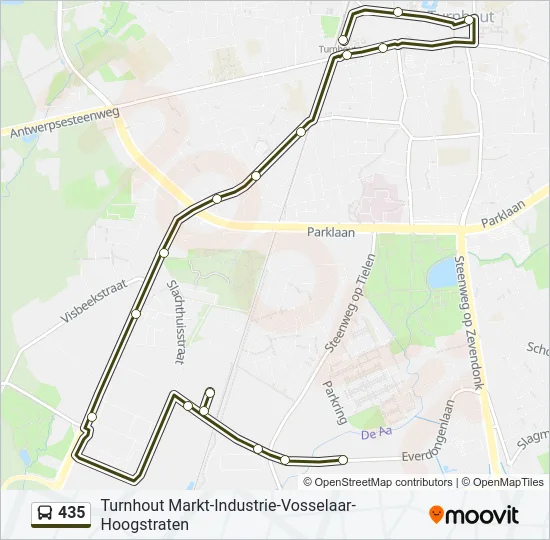 435 Bus Line Map