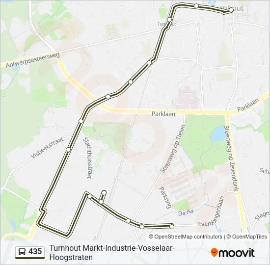 435 Bus Line Map