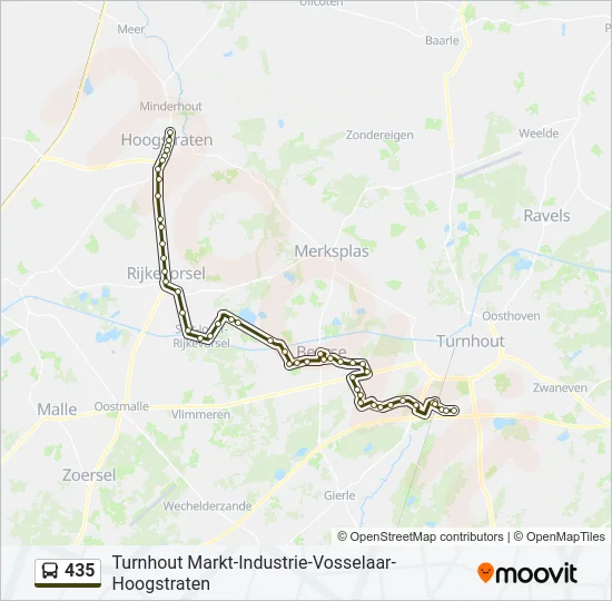 435 Bus Line Map