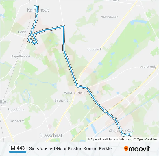443 Bus Line Map