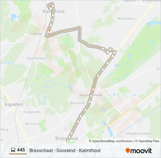 445 Bus Line Map