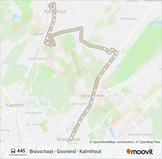 445 Bus Line Map