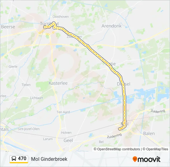 470 Bus Line Map