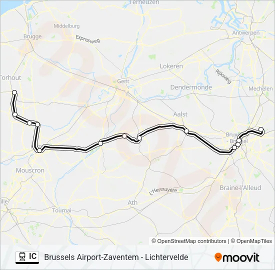 IC Train Line Map