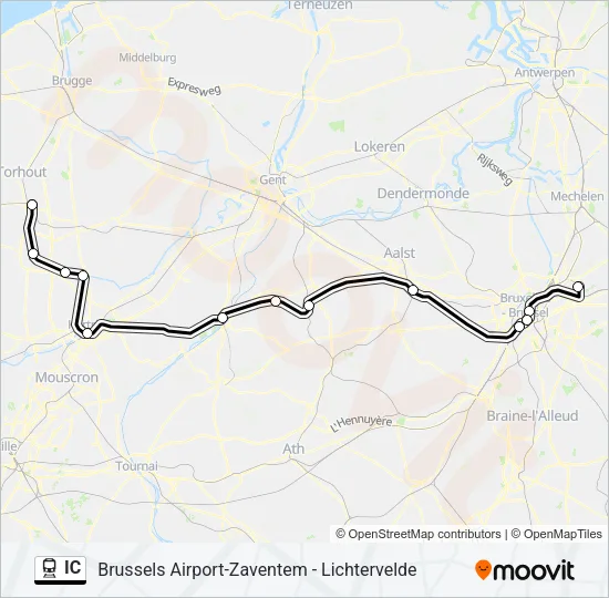 IC Train Line Map