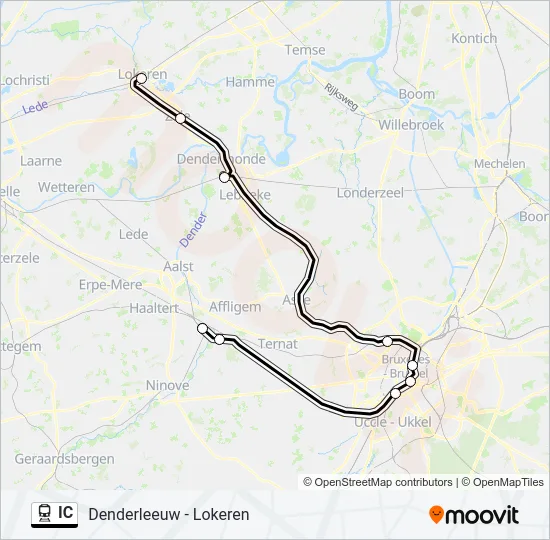 IC Train Line Map