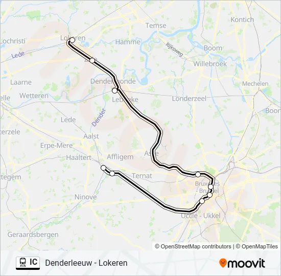 IC Train Line Map