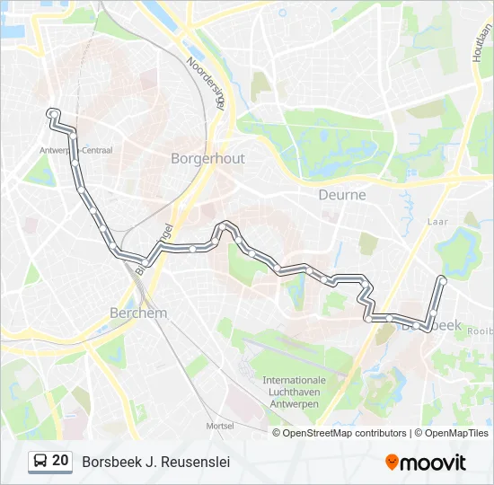 20 Bus Line Map