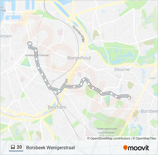 20 Bus Line Map