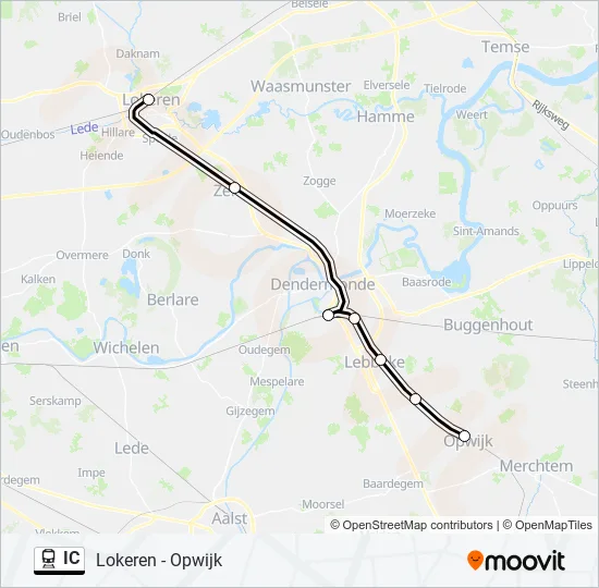 IC Train Line Map