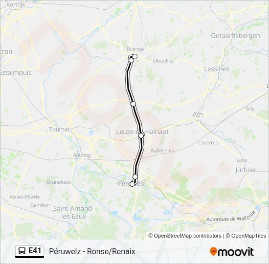 E41 Bus Line Map