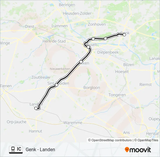 IC Train Line Map