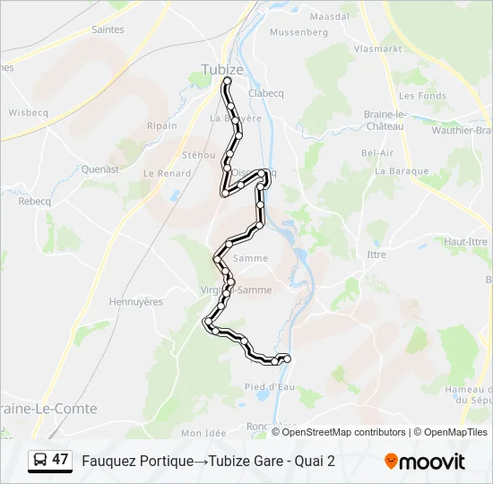 47 Bus Line Map