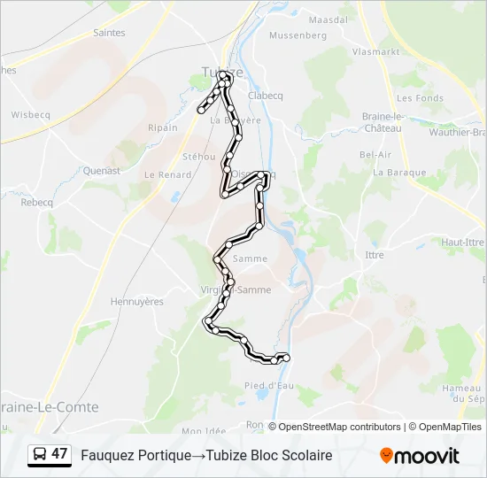 47 Bus Line Map