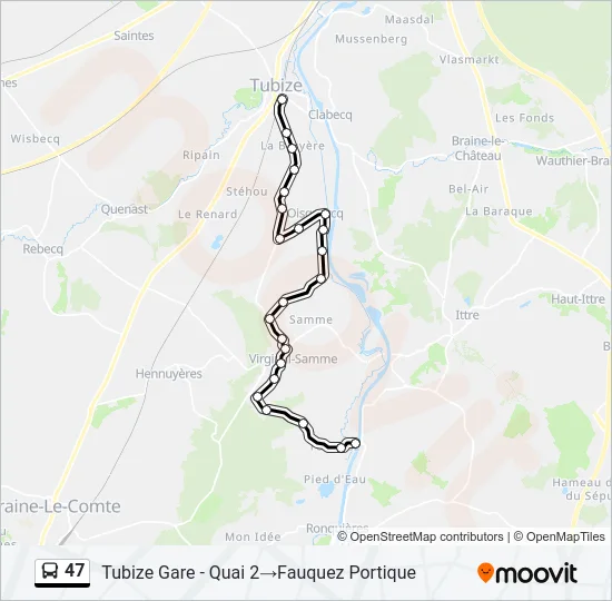 47 Bus Line Map
