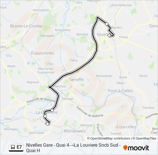 E7 bus Line Map