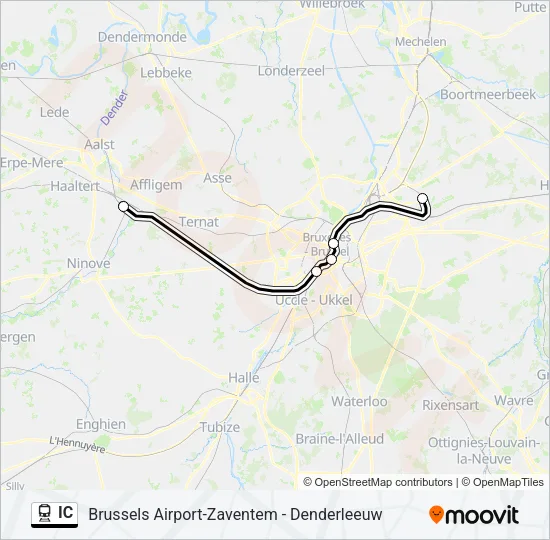 IC Train Line Map