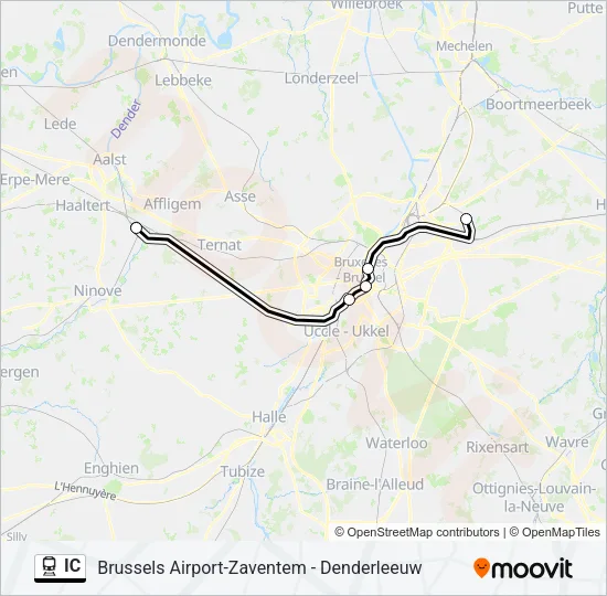 IC Train Line Map