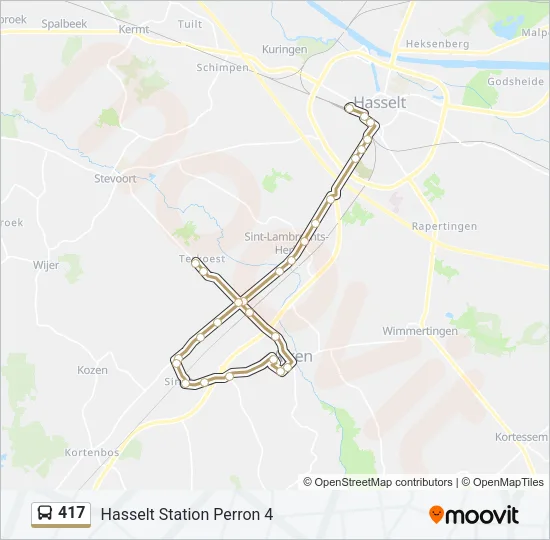 417 Bus Line Map