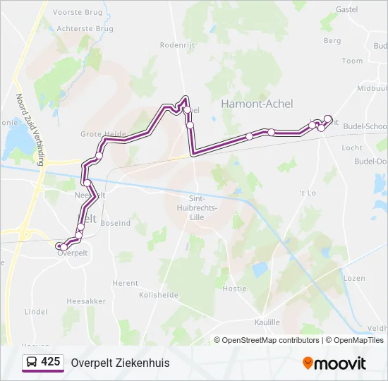 425 Bus Line Map