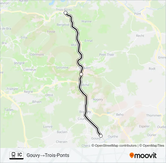 IC Train Line Map