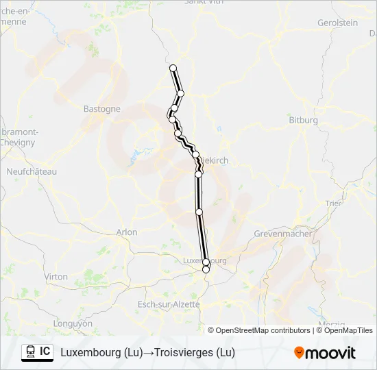 IC Train Line Map