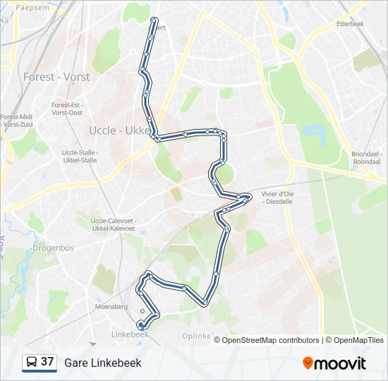 37 Bus Line Map