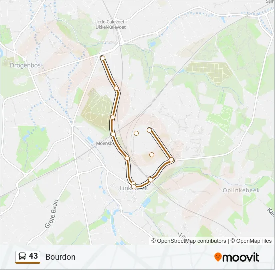 43 Bus Line Map