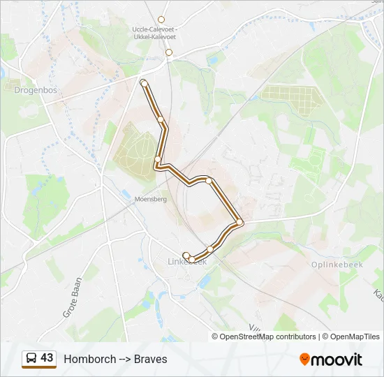 43 Bus Line Map