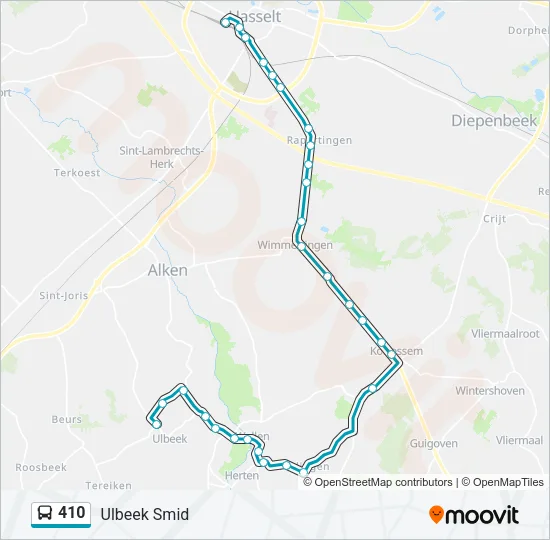 410 Bus Line Map