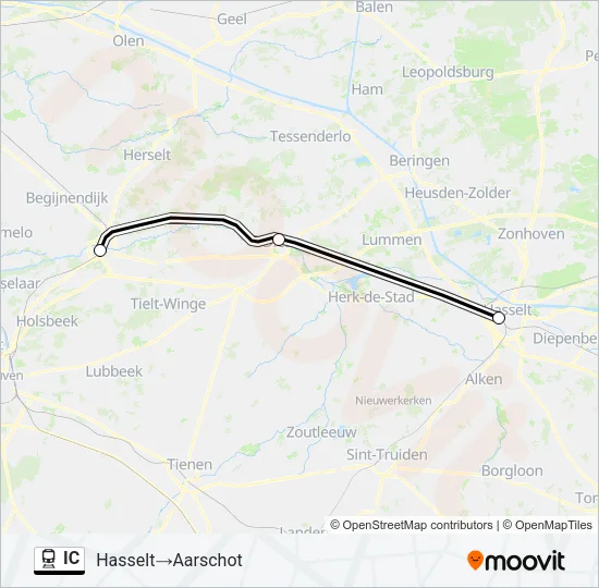 IC Train Line Map