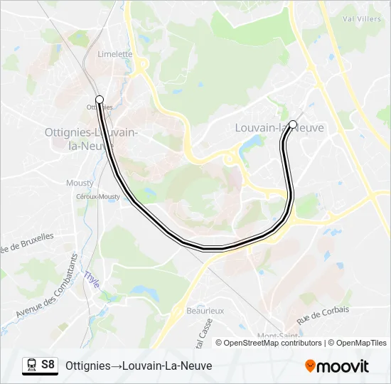 S8 Train Line Map