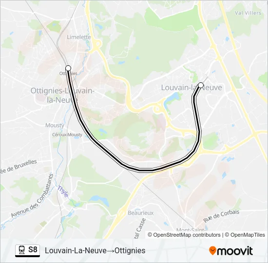S8 Train Line Map