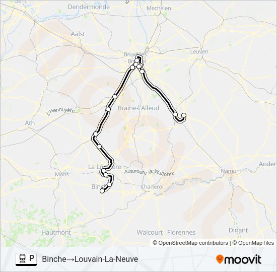 P Train Line Map
