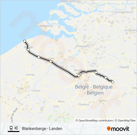 IC Train Line Map